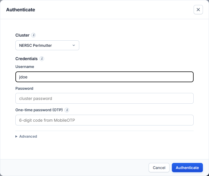 Sign in to NERSC